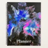 Electric Bloom Abstract Spiral-bound Planner Planer (Vorderseite)