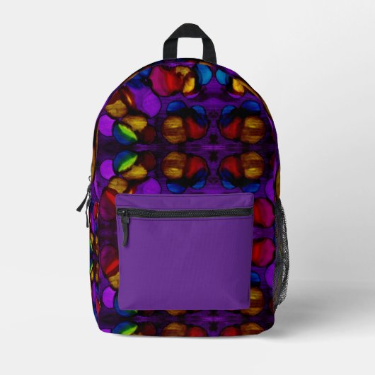 Electric Bloom Bedruckter Rucksack (Vorderseite)