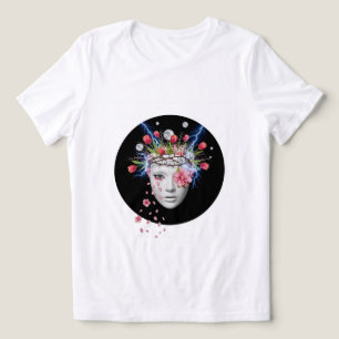 Electric Bloom Goddess T-Shirt ⚡ 🌸 Tri-Blend Shirt