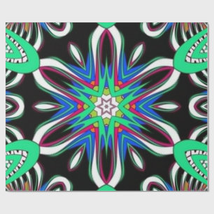 Electric Bloom Mandala Geschenkpapier