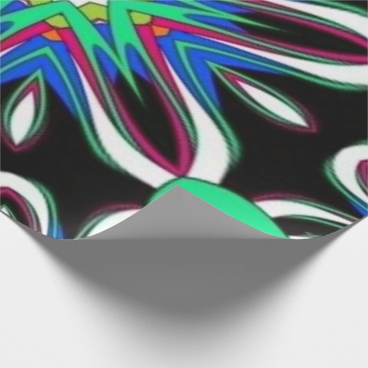 Electric Bloom Mandala Geschenkpapier (Ecke)