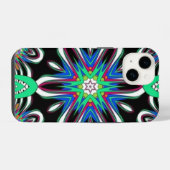 Electric Bloom Mandala iPhone Hülle (Rückseite (Horizontal))