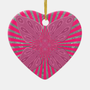 Electric Bloom Wings: Ein lebhafter Edgy und schön Keramik Ornament