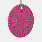 Electric Bloom Wings: Ein lebhafter Edgy und schön Keramikornament (Rechts)