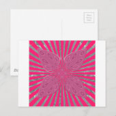 Electric Bloom Wings: Ein lebhafter Edgy und schön Postkarte (Vorne/Hinten)
