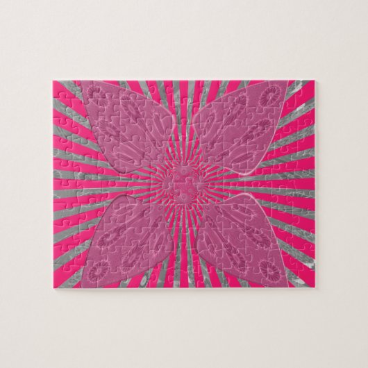 Electric Bloom Wings: Ein lebhafter Edgy und schön Puzzle (Horizontal)