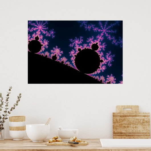 Electric Blossom - Fraktal Poster (Küche)