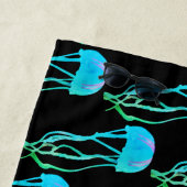 Electric Blue and Green Jellyfish Beach Handtuch (Beispiel)