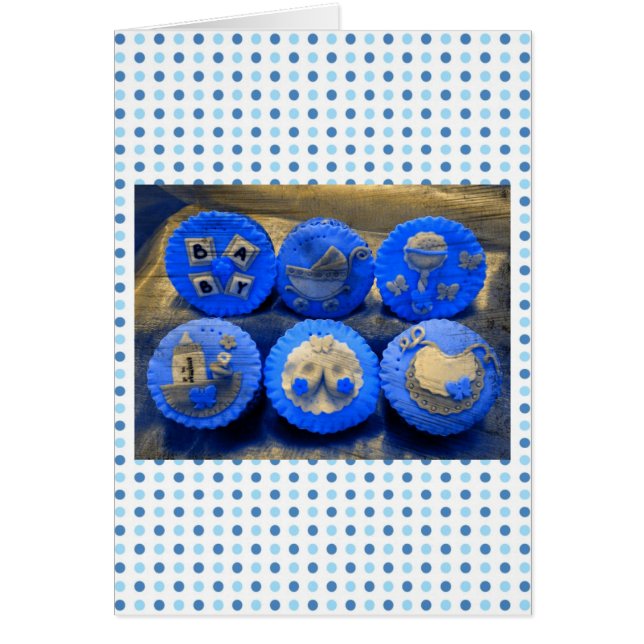Electric Blue Baby Boy Cupcakes (Vorne)