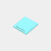 Electric Blue Beruflich Minimalistisch Black Scrip Post-it Klebezettel (angewinkelt)