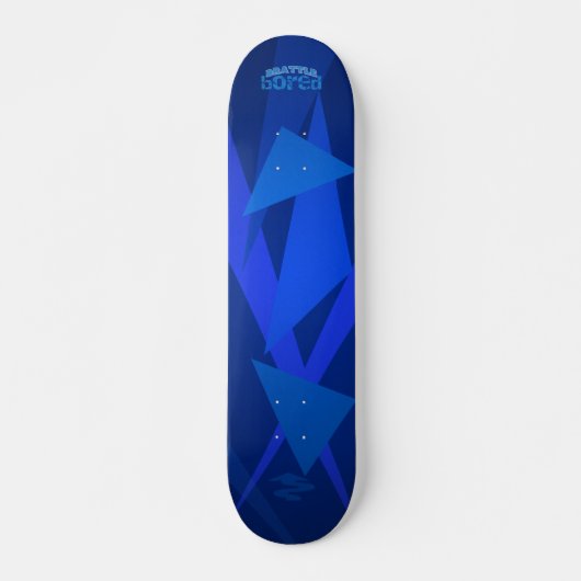 Electric Blue Brattle Bored Skateboard (Vorne)