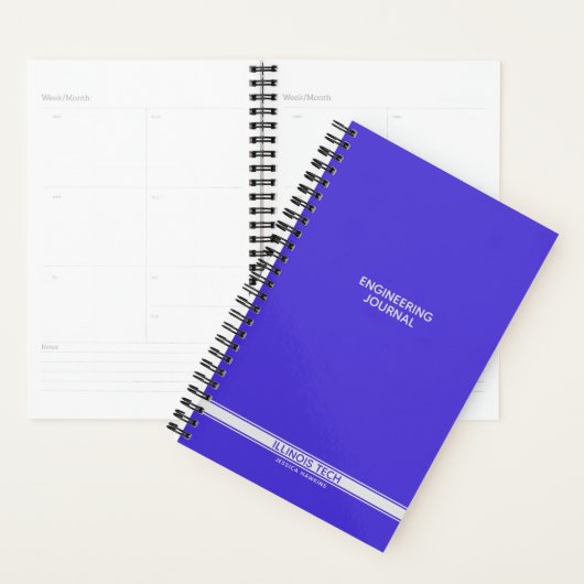 Electric Blue Classic Stripe Spiral Notebook Planer (Anzeige)