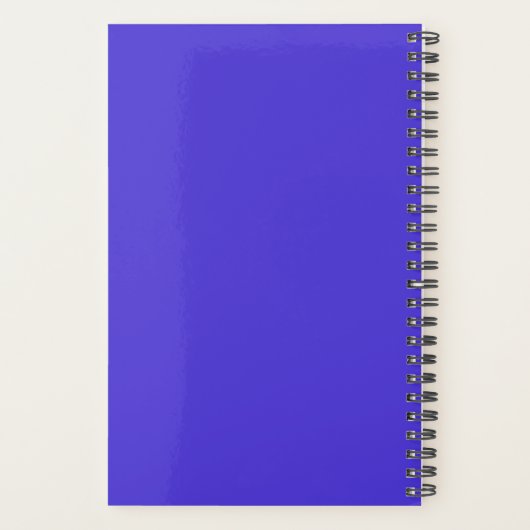 Electric Blue Classic Stripe Spiral Notebook Planer (Rückseite)