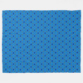 Electric Blue Diamond Satin Muster Fleecedecke (Vorderseite (Horizontal))