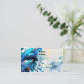 Electric Blue Eye Shadow Makeup Visitenkarte (Stehend Vorderseite)