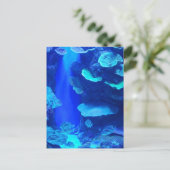Electric Blue Fish Postcard Postkarte (Stehend Vorderseite)