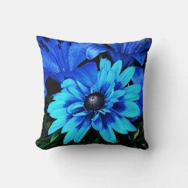Electric Blue Flowers Kissen