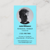 Electric Blue Fuel Your Fire Personal Trainer Visitenkarte (Rückseite)