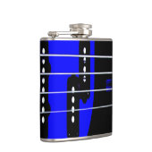 Electric Blue Guitar Music Lover Flachmann (Rechts)