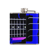 Electric Blue Guitar Music Lover Flachmann (Rückseite)
