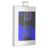 Electric Blue Guitar Music Lover Flachmann (Rechts)