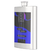Electric Blue Guitar Music Lover Flachmann (Links)