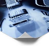 Electric Blue Guitars Poster (Ecke)