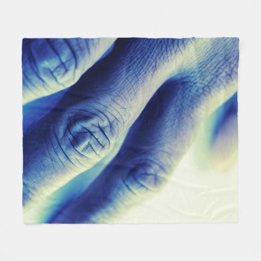 Electric Blue Hand Fleecedecke (Vorderseite (Horizontal))