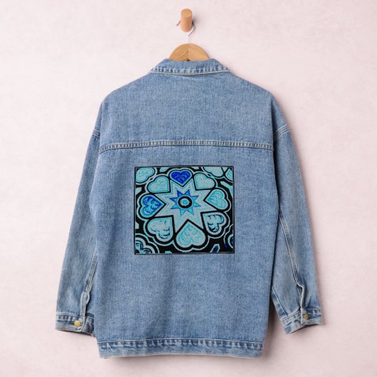 Electric Blue Hearts & Stars Denim Jacket Jeansjacke (Hangar)
