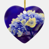 Electric Blue Hydrangea Blume Keramik Ornament (Vorne)