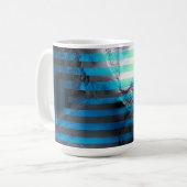 Electric Blue Labyrinth Kaffeetasse (Vorderseite Links)