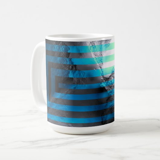 Electric Blue Labyrinth Kaffeetasse (Vorderseite Links)