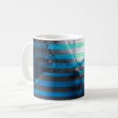 Electric Blue Labyrinth Kaffeetasse (Vorderseite Links)