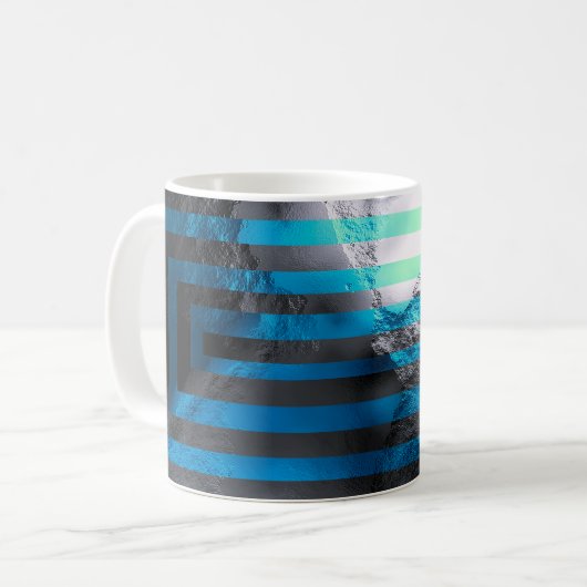 Electric Blue Labyrinth Kaffeetasse (Vorderseite Links)