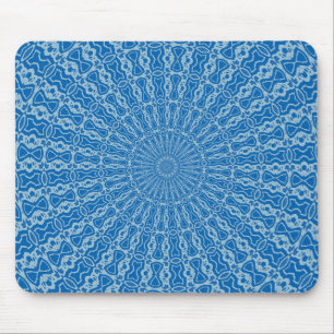 Electric Blue Lemonade und Aquamarine Duo Tone Pat Mousepad