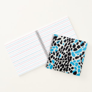 Electric Blue Leopard Notebook Notizblock