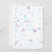 Electric Blue Let's Party Einladung (Rückseite)