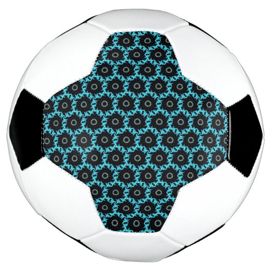 Electric Blue Mandala Fußball (Gedreht)