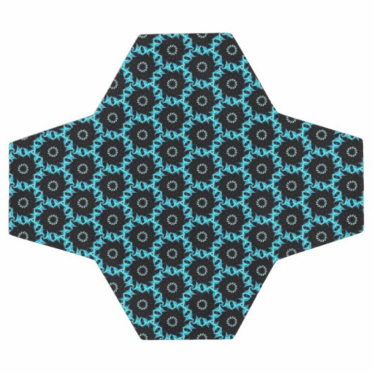 Electric Blue Mandala Fußball (Flach)