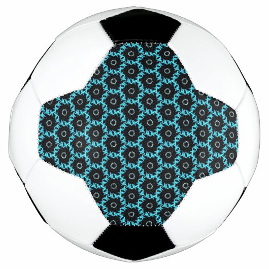 Electric Blue Mandala Fußball (Vorderseite)