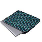 Electric Blue Mandala Laptopschutzhülle (Vorne Knopf)