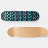 Electric Blue Mandala Skateboard (Horizontal)
