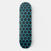 Electric Blue Mandala Skateboard (Vorderseite)