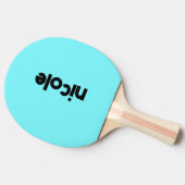 Electric Blue Modern Name | Trendy Minimalistisch Tischtennis Schläger (Seitenansicht)