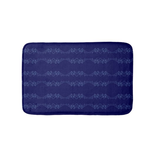 Electric Blue Neural Horizon Abstract Pattern Badematte (Vorderseite)