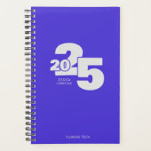 Electric Blue Overlapped Year Spiral Weekly Planer (Vorderseite)