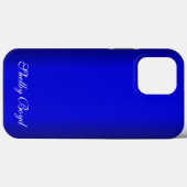 Electric Blue Personal Case-Mate iPhone Hülle (Rückseite (Horizontal))
