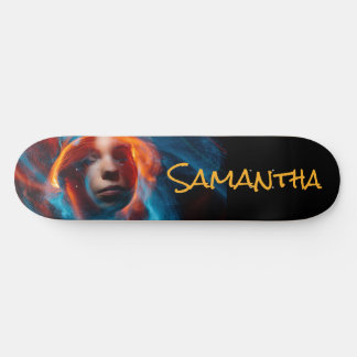 Electric Blue Personalisiert Girl Skateboard