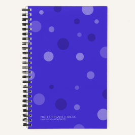 Electric Blue Pop Dots Spiral Bound Notizblock