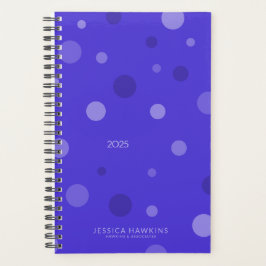 Electric Blue Pop Dots Year Planer